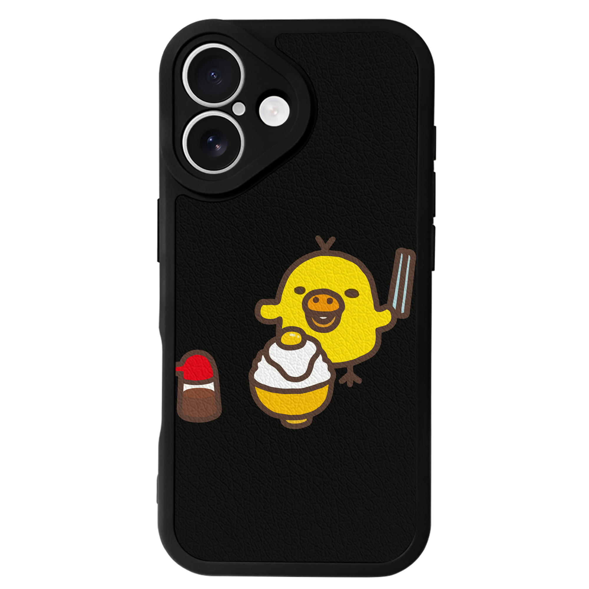 （画像用） リラックマ リラックマ キイロイトリ Rilakkuma Korilakkuma Kiiroitori 【iPhone 16シリーズ対応】シリコンスマホケース（レザー調） 材質：シリコン